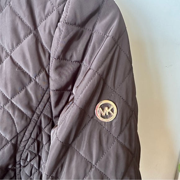 NWOT Michael Kors Womens Quilted Black Jacket Size Small Chain Link Lining - Picture 3 of 6